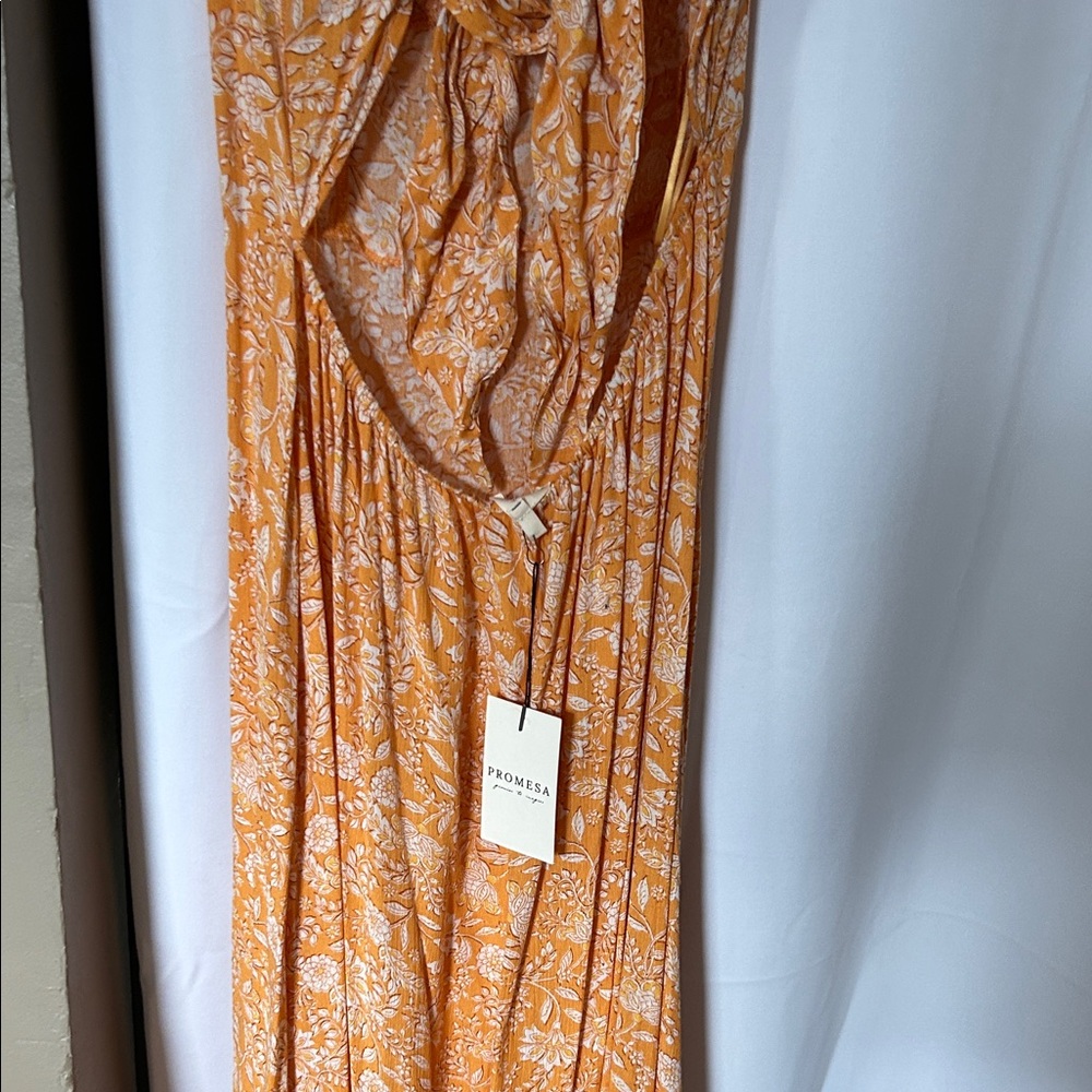Promesa Mustard Floral Maxi Dress - Picture 7 of 9